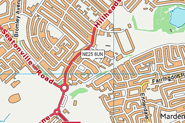 NE25 8UN map - OS VectorMap District (Ordnance Survey)
