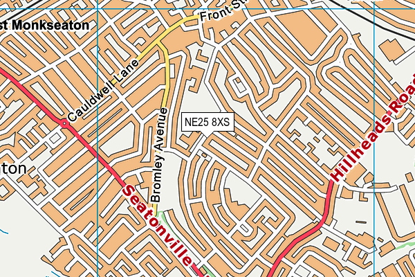 Appletree Gardens First School map (NE25 8XS) - OS VectorMap District (Ordnance Survey)