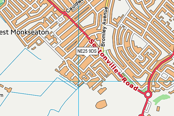 NE25 9DS map - OS VectorMap District (Ordnance Survey)