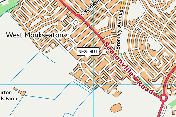 NE25 9DT map - OS VectorMap District (Ordnance Survey)