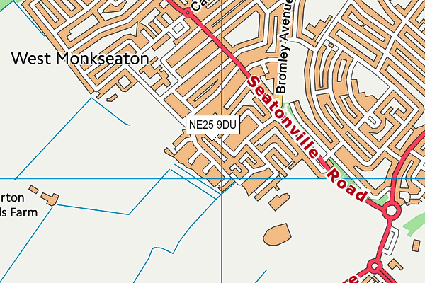 NE25 9DU map - OS VectorMap District (Ordnance Survey)