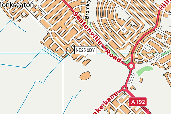 NE25 9DY map - OS VectorMap District (Ordnance Survey)