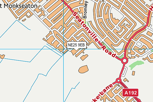 NE25 9EB map - OS VectorMap District (Ordnance Survey)