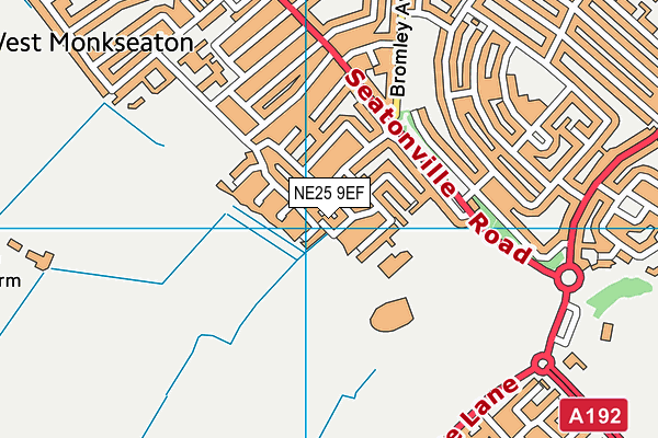 NE25 9EF map - OS VectorMap District (Ordnance Survey)