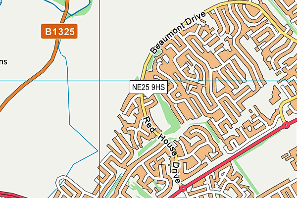 NE25 9HS map - OS VectorMap District (Ordnance Survey)