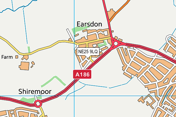 NE25 9LQ map - OS VectorMap District (Ordnance Survey)