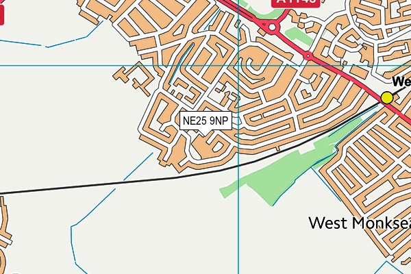 NE25 9NP map - OS VectorMap District (Ordnance Survey)