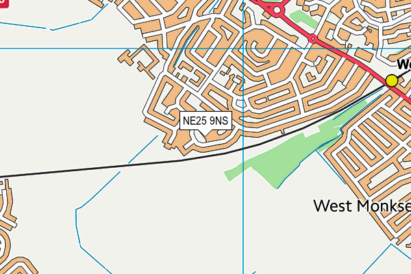 NE25 9NS map - OS VectorMap District (Ordnance Survey)