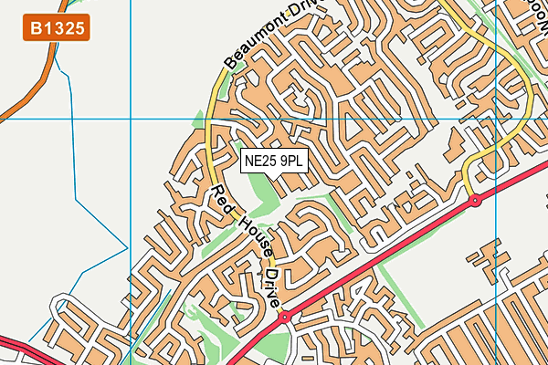 NE25 9PL map - OS VectorMap District (Ordnance Survey)