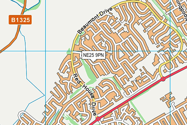 NE25 9PN map - OS VectorMap District (Ordnance Survey)