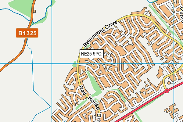 NE25 9PQ map - OS VectorMap District (Ordnance Survey)