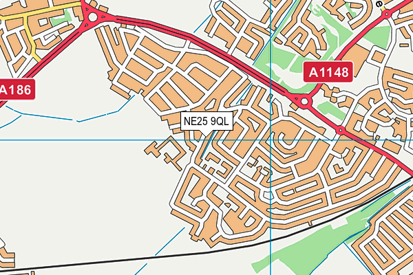 South Wellfield First School map (NE25 9QL) - OS VectorMap District (Ordnance Survey)