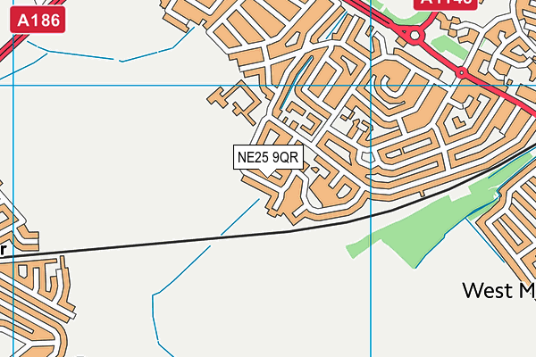 NE25 9QR map - OS VectorMap District (Ordnance Survey)