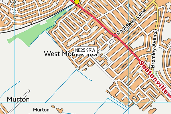 NE25 9RW map - OS VectorMap District (Ordnance Survey)