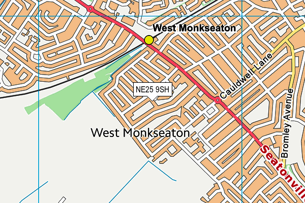 NE25 9SH map - OS VectorMap District (Ordnance Survey)
