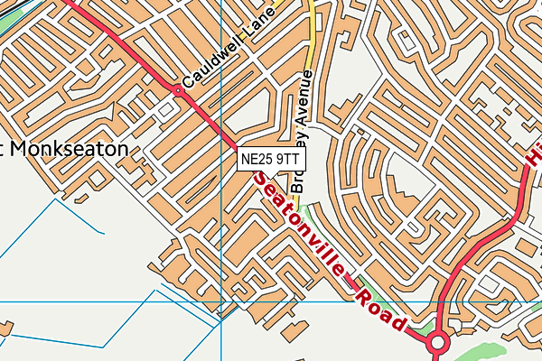 NE25 9TT map - OS VectorMap District (Ordnance Survey)