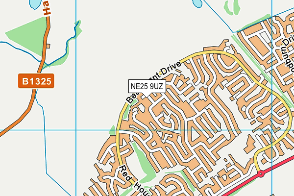 NE25 9UZ map - OS VectorMap District (Ordnance Survey)
