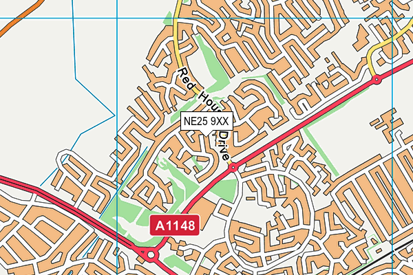 NE25 9XX map - OS VectorMap District (Ordnance Survey)