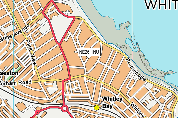 NE26 1NU map - OS VectorMap District (Ordnance Survey)