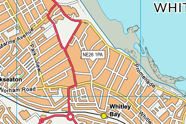 NE26 1PA map - OS VectorMap District (Ordnance Survey)