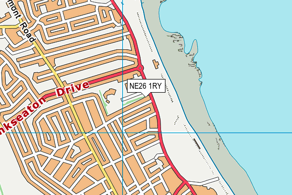 NE26 1RY map - OS VectorMap District (Ordnance Survey)