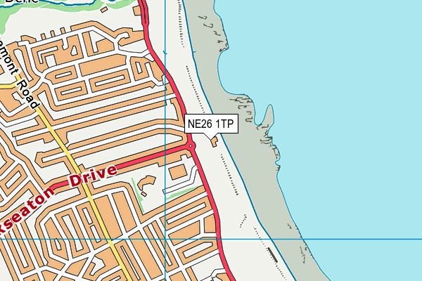 NE26 1TP map - OS VectorMap District (Ordnance Survey)