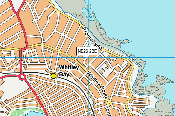 NE26 2BE map - OS VectorMap District (Ordnance Survey)