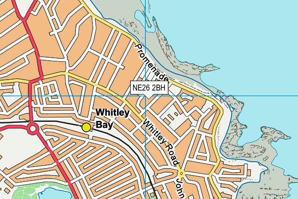 NE26 2BH map - OS VectorMap District (Ordnance Survey)