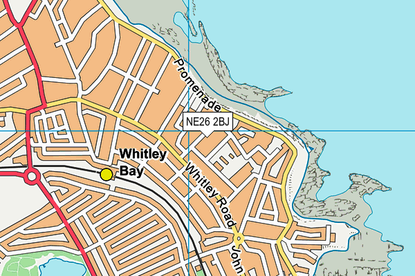 NE26 2BJ map - OS VectorMap District (Ordnance Survey)