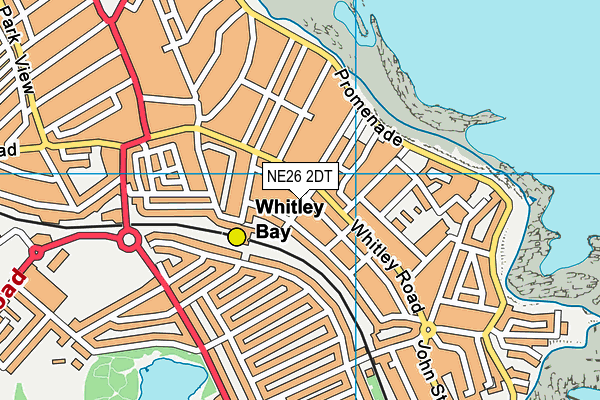NE26 2DT map - OS VectorMap District (Ordnance Survey)