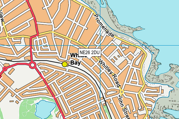 NE26 2DU map - OS VectorMap District (Ordnance Survey)