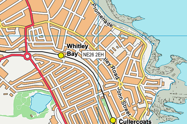 NE26 2EH map - OS VectorMap District (Ordnance Survey)