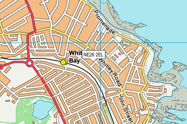 NE26 2EL map - OS VectorMap District (Ordnance Survey)