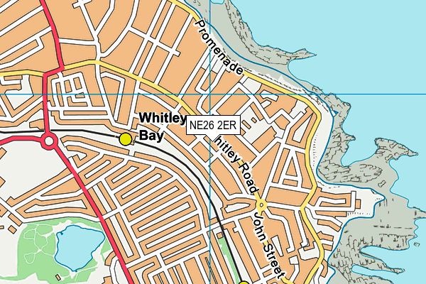 NE26 2ER map - OS VectorMap District (Ordnance Survey)
