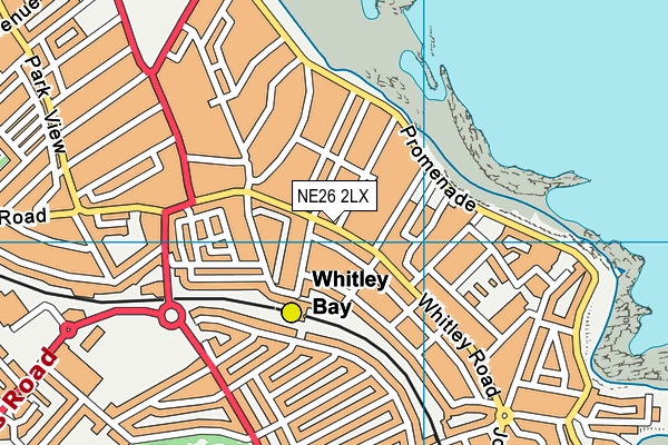 NE26 2LX map - OS VectorMap District (Ordnance Survey)