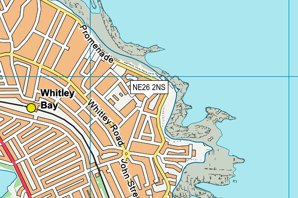 NE26 2NS map - OS VectorMap District (Ordnance Survey)