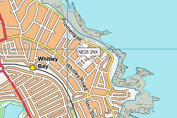 NE26 2NX map - OS VectorMap District (Ordnance Survey)