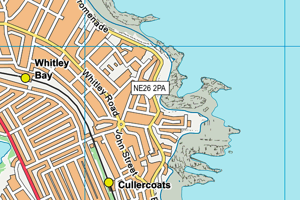 NE26 2PA map - OS VectorMap District (Ordnance Survey)