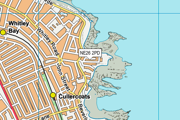 NE26 2PD map - OS VectorMap District (Ordnance Survey)