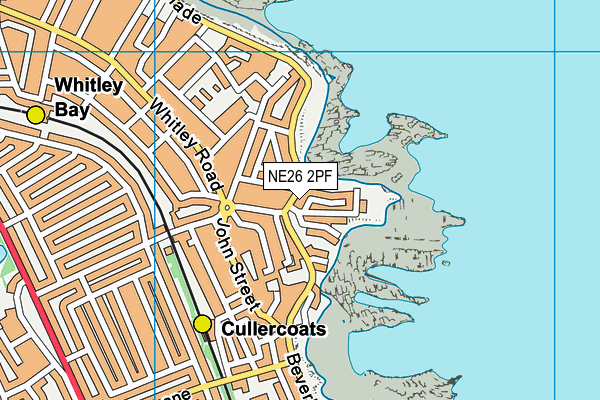 NE26 2PF map - OS VectorMap District (Ordnance Survey)