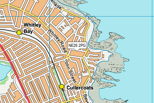 NE26 2PG map - OS VectorMap District (Ordnance Survey)