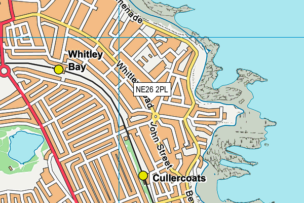 NE26 2PL map - OS VectorMap District (Ordnance Survey)