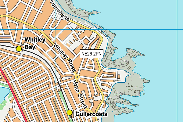 NE26 2PN map - OS VectorMap District (Ordnance Survey)