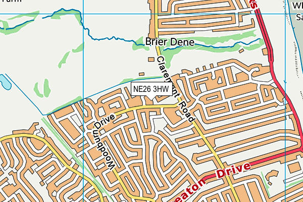 Whitley Lodge First School map (NE26 3HW) - OS VectorMap District (Ordnance Survey)