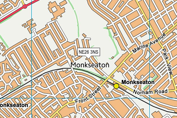 Souter Park map (NE26 3NS) - OS VectorMap District (Ordnance Survey)