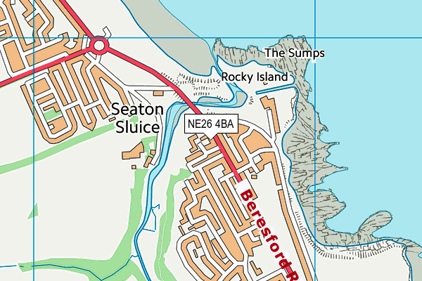 NE26 4BA map - OS VectorMap District (Ordnance Survey)