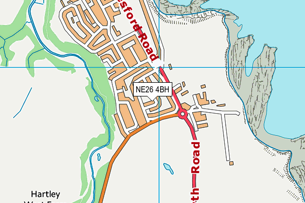 NE26 4BH map - OS VectorMap District (Ordnance Survey)