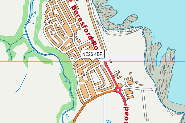 NE26 4BP map - OS VectorMap District (Ordnance Survey)