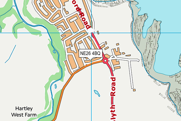 NE26 4BQ map - OS VectorMap District (Ordnance Survey)