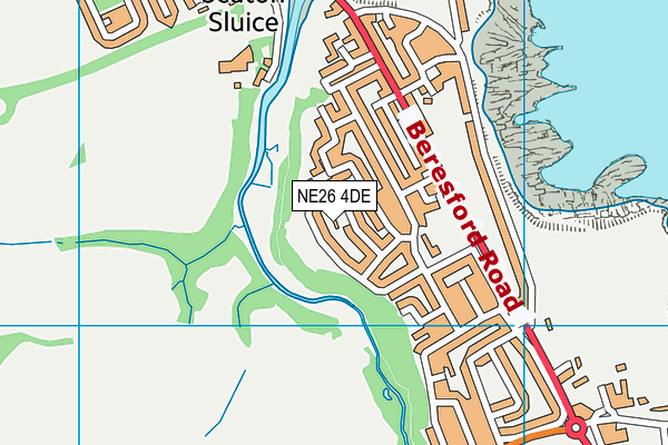 NE26 4DE map - OS VectorMap District (Ordnance Survey)